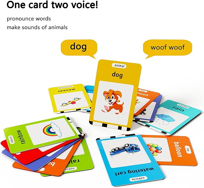 Lapare Audible Educational Toy with Music for Toddlers Age 1 2 3 4 5, 252 Sight Words Flash Cards Kindergarten Toy for Kids to Learn Alphabet Number Color Shapes and More