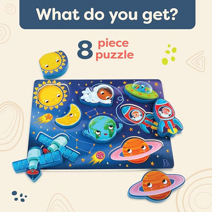 B. toys- Peek & Explore - Outer Space- Chunky Puzzle – Puzzle for Toddlers, Kids – Space Puzzle – Planets, Astronauts, Spaceships – 2 Years +