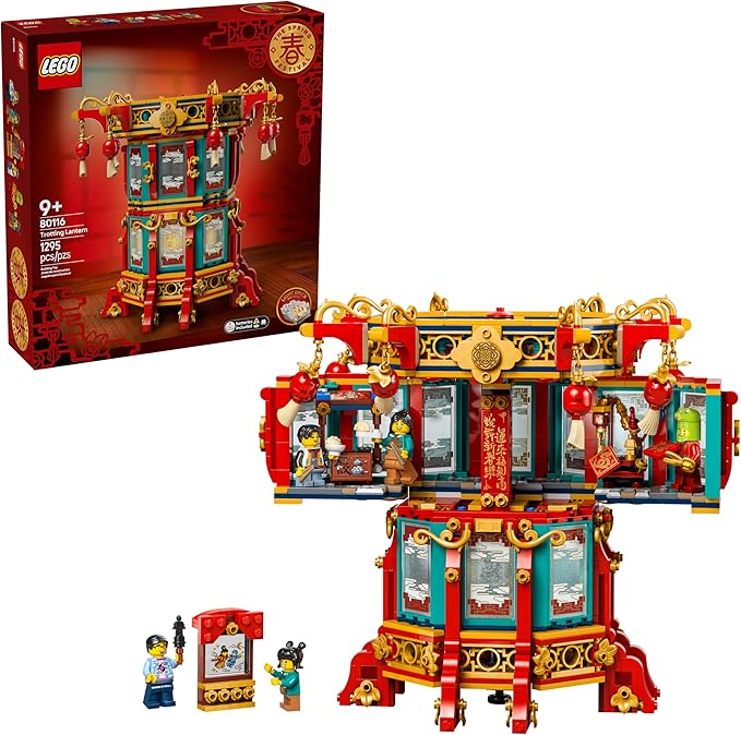 LEGO Spring Festival Trotting Lantern - Learning and Educational Building - Chinese Festival Toy for Kids, Boys and Girls, Ages 9+ - Cultural Gift for Display - Year of The Snake Minifigure - 80116