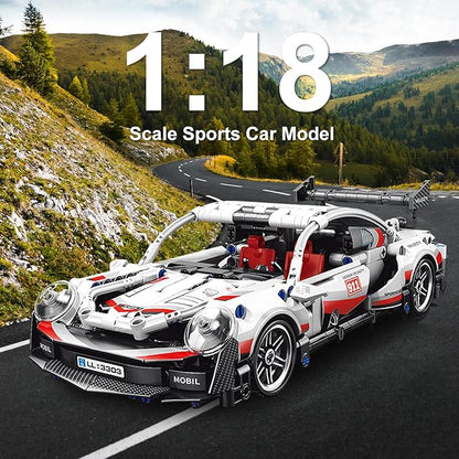 540 Piece Sports Car Model Building Kit for Kids,Teens and Adults,MOC 1:18 Racing Pull Back Car Model Building Set,STEM Educational Building Toy Car,Christmas Birthday Gift for Boy Girl Age 6+