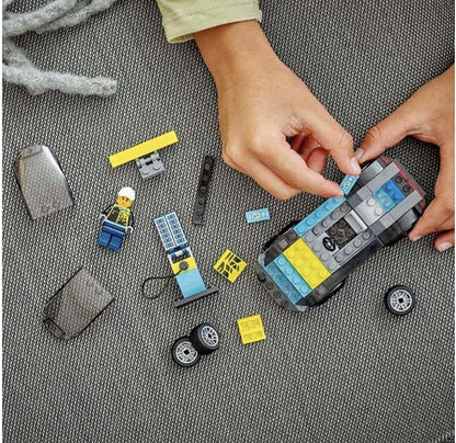 LEGO 60383 City Electric Sports Car Toy for 5 Plus Years Old Boys and Girls, Race Car for Kids Set with Racing Driver Minifigure, Building Toys