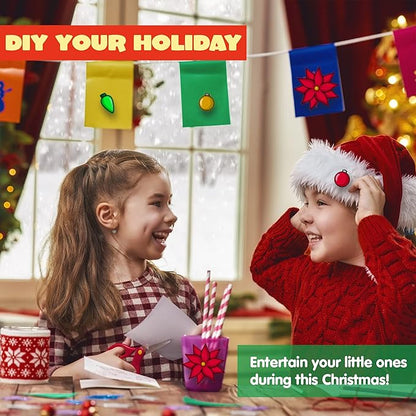 JOYIN 36 Pcs Christmas Make-a-face Sticker Sheets Make Your Own Xmas Characters Mix and Match Sticker with Full Body Design Reindeer, Snowman, Elf, for Kids Party Favor Art Craft Classroom Activities