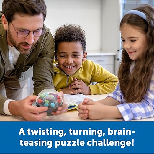 Learning Resources Scramboozle Puzzle Ball - 3D Brain Teasers for Kids and Adults, Puzzles for Teens, Boosts Critical Thinking and Problem Solving, Travel Games, Fidget Toys, Gifts for Boys and Girls