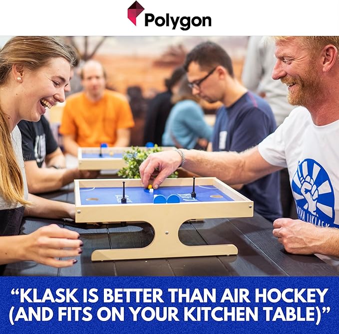 KLASK: The Magnetic Award-Winning Party Game of Skill - for Kids and Adults of All Ages That’s Half Foosball, Half Air Hockey