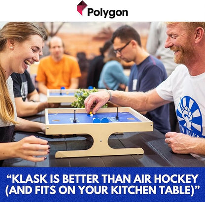 KLASK: The Magnetic Award-Winning Party Game of Skill - for Kids and Adults of All Ages That’s Half Foosball, Half Air Hockey