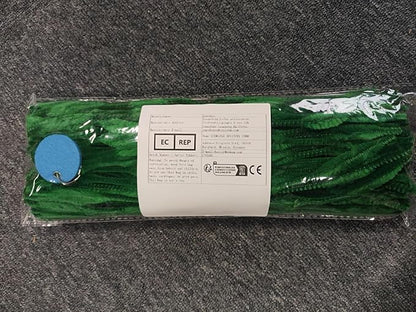 Pack of 100 Pipe Cleaners Fuzzy Bumpy Chenille Stems for Creative Handmade DIY Art Craft (Blackish Green)