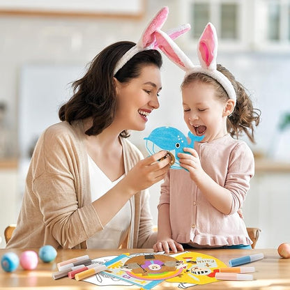 EZdhuawuse Religious Sand Art Craft Kit - 50P Easter Christian Sand Painting Cards for Kids DIY Sunday School Craft, Color Your Own God Jesus Cross DIY Crafts for Sunday Church Classroom Party