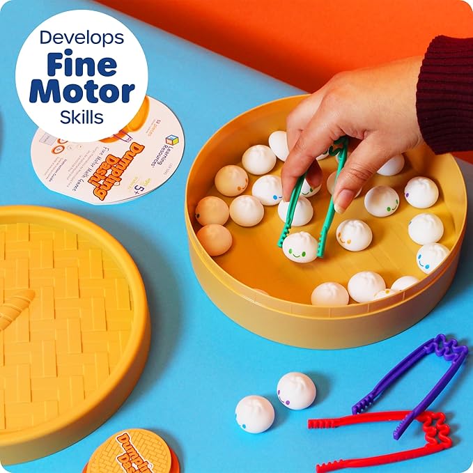 Learning Resources Dumpling Dash Fine Motor Math Game - Squishy Dumpling Toy, Montessori Counting Toys, Board Game, Play Food, Homeschool, Fine Motor Skills, Homeschool Preschool