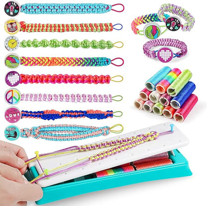 BEMITON Friendship Bracelets Maker Making Kit, Arts and Crafts for Kids Ages 8-12, Best Birthday Gifts for Teen Girls, Travel Activity Set for Ages 6,7,8,9,10,11,12 Year Old Girls
