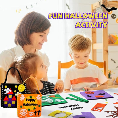 Flying Childhood Sew Your Own Bags - Kids Sewing Kit - Felt Crafts for Kids - Make 6 Felt Trick or Treat Bags - Birthday Gifts for Girls