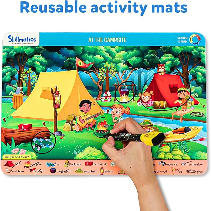 Skillmatics Preschool Learning Activity - Search and Find Educational Game, Perfect for Kids, Toddlers Who Love Toys, Art and Craft Activities, Gifts for Girls and Boys Ages 3, 4, 5, 6