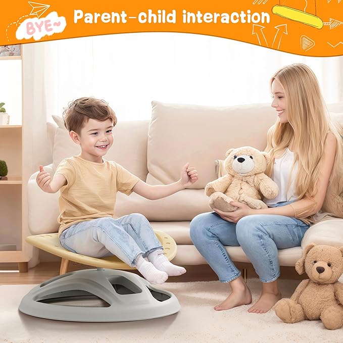 Brelley Sensory Spinning Chair for Kids, Autistic Kids Swivel Chair, Sensory Activity Toy for Toddlers, Physical Coordination Training Indoor & Outdoor Autism Sensory Products