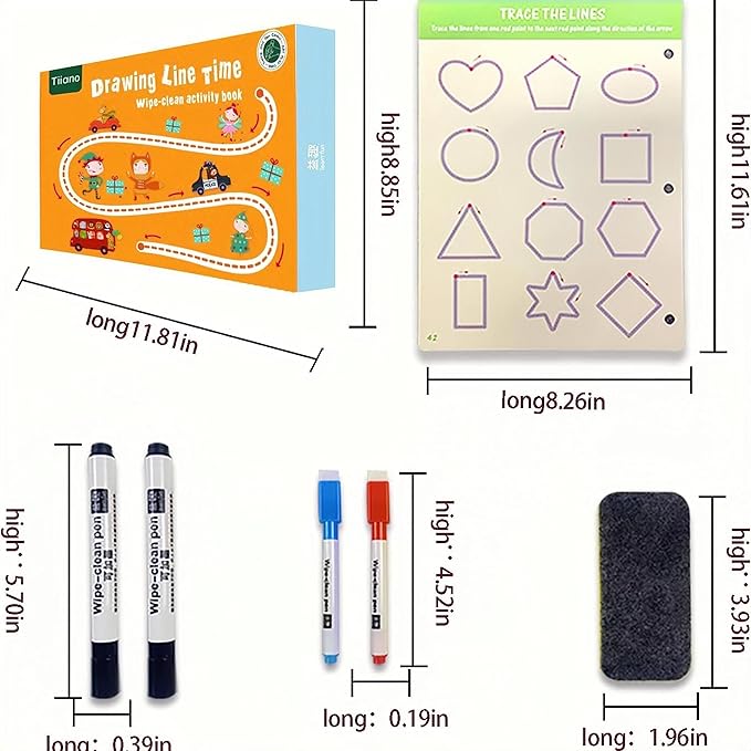 Preschool Learning Activities for 2 Year Olds Toddler with 4 Dry Erase Markers for Preschool Classroom Montessori for 2 3 4 Years Kindergarten Workbooks