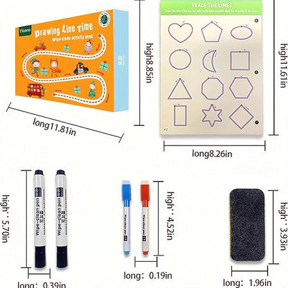 Preschool Learning Activities for 2 Year Olds Toddler with 4 Dry Erase Markers for Preschool Classroom Montessori for 2 3 4 Years Kindergarten Workbooks