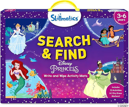 Skillmatics Preschool Learning Activity - Search and Find Disney Princess, Educational Game for Kids, Toddlers Who Love Toys, Art & Craft Activities, Valentine's Day Gifts for Ages 3, 4, 5, 6
