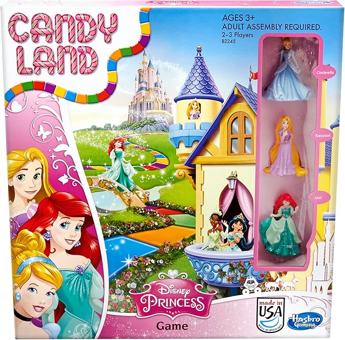 Hasbro Gaming Candy Land Disney Princess Edition Board Game | Preschool Games for 2-3 Players | Family Games for Kids | Easter Gifts for Boys & Girls | Ages 3+ (Amazon Exclusive)