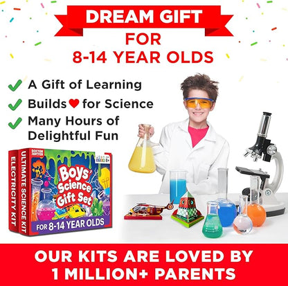 Doctor Jupiter Ultimate Science Gift Set of Science Kit, Electricity Kit for Kids Age 8-12 | Easter, Birthday Gifts for Boys & Girls of 8,9,10,11,12,13,14 Year Olds | STEM Learning & Education Toys