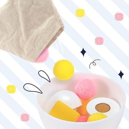 Kids Kitchen Playset, Wooden Toy Mixer with Toy Food, Toddler Baking Set Stand Mixer, Pretend Play Toy Blender for Boys and Girls Ages 3+