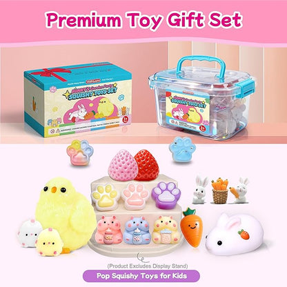 20Pcs Taba Squishy Toys kit With Toy Box- Kawaii Taba Squishies Stress Relief Toys for Kids- Squishy Fidget Squeeze Toys for Girls 8-10-6 7 8 9 10 11 12 Year Old Girl Birthday Gift-Kids Toys Girls 6-8