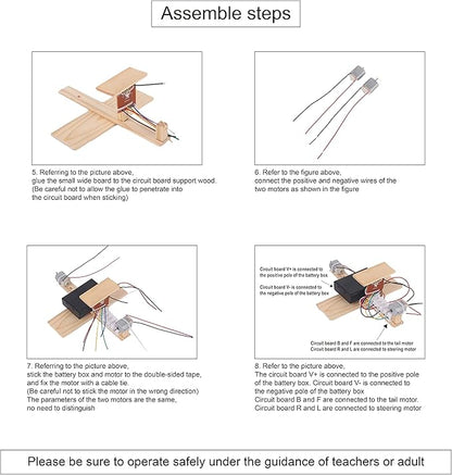 Wooden Electric Wind Powered Boat Model Kit, Science Experiment Kit for Youth Age, Wireless Remote Control Wind Boat Stem Project, Educational DIY STEM Set for Youth