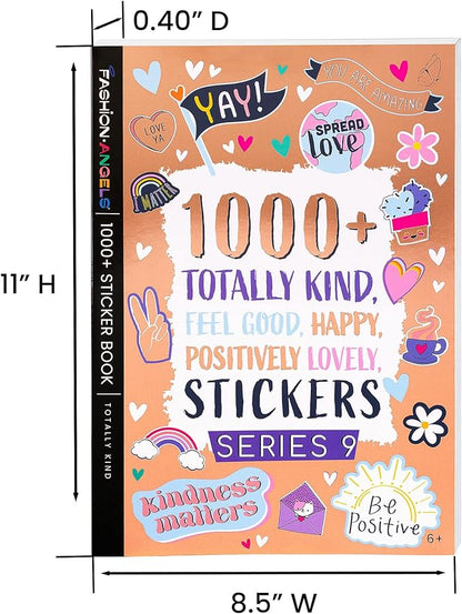 Fashion Angels 1000+ Kindness Stickers for Kids Positive Affirmation & Mental Health Stickers - 40-Page Sticker Book for Scrapbooks, Planners, Rewards, Ages 6+