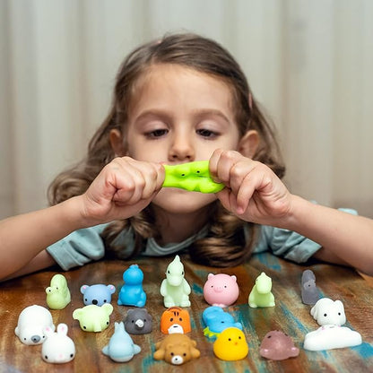Nutty Toys Animal Squishies, 20 Soft & Cute Kawaii Fidgets | Top Classroom Prizes, Bulk Pinata & Easter Egg Fillers | Unique Gifts for Kids, Teens, Adults | Best Boys & Girls Valentines Day Idea 2026