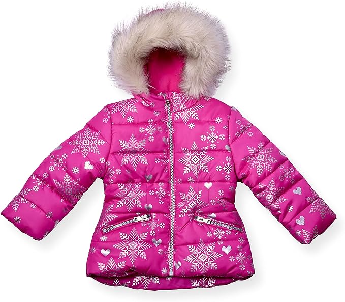 Arctic Quest Little Girls Bib Snow Pants and Ski Jacket Water-Resistant Snowsuit For Kids Winter Jacket For Girls