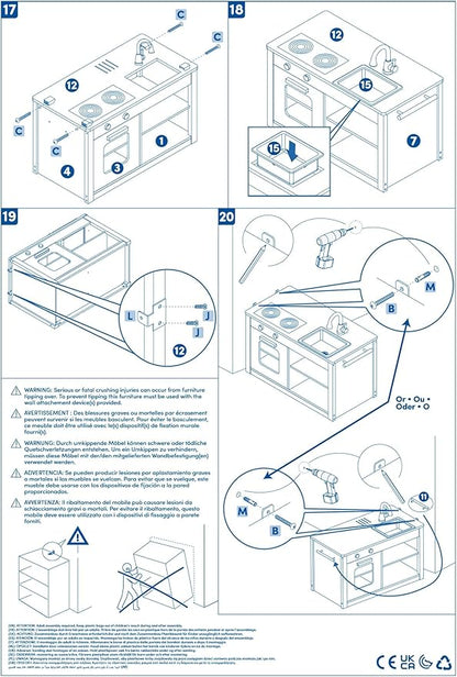 Battat – Play Kitchen & Market – Toddler-Friendly Size – Chalkboard Menu & Oven Dials – 25 Toy Cooking Accessories – 2 Years + – Two n' One Cookin' Fun
