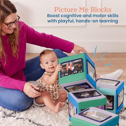 ECR4Kids SoftZone Picture Me Blocks, Activity Cubes, Contemporary, 4-Piece