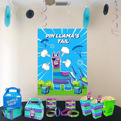 Video Games Bracelets Silicone Wristband 30Pcs Llama Theme Party Decorations Supplies for Video Games Llama Gamer Birthday Party Favors