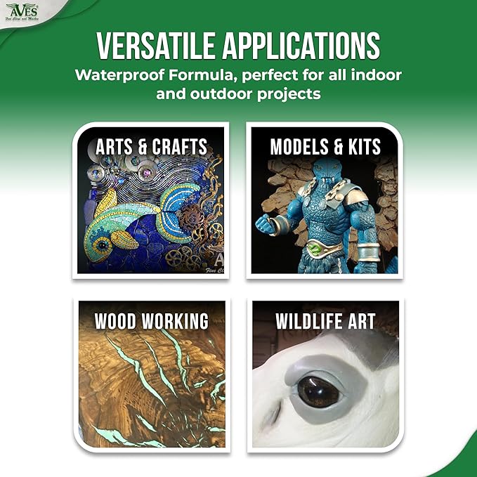 Aves Apoxie Clay - 2 Part (A & B) Self Hardening, Modeling Clay - 1 Pound White Apoxie Clay