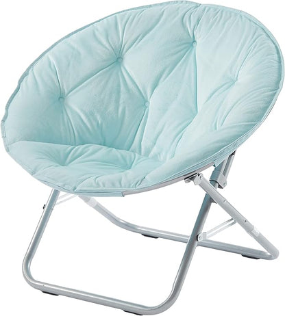 Urban Lifestyle Micromink Saucer Chair, Light Blue Mint