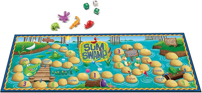 Learning Resources Sum Swamp Game, Homeschool, Addition/Subtraction, Early Math Skills, Math Games for Kids, Educational Board Games, 8 Pieces, Ages 5+, multi-color