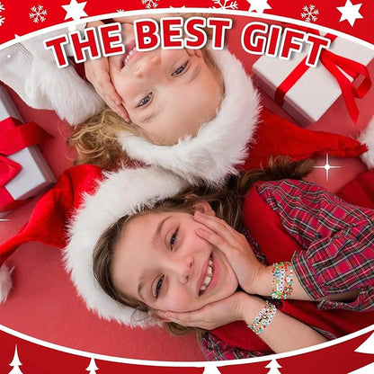 60 pcs Colorful Kids Friendship Bracelet Sets, Stackable Elastic Cute Beaded Bracelets Princess Pretend Play Bracelet Preppy Bracelets Bulk Set for Women Gift