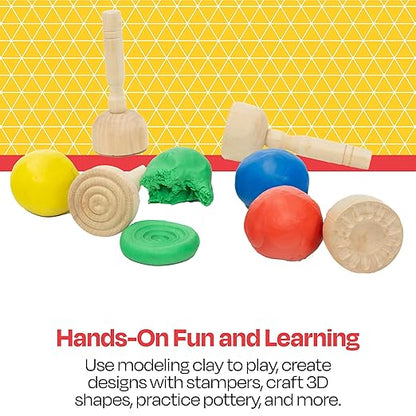 School Smart Modeling Clay for School and Home Use, Permanently Soft Design, 5 Pounds, Assorted Primary Colors