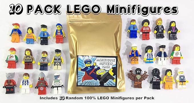 Pack of 10 Random Authentic Lego Figures (9443)