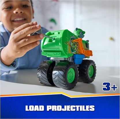 Paw Patrol: Rescue Wheels Rocky’s Recycle Truck, Toy Truck with Projectile Launcher and Collectible Action Figure, Kids Toys for Boys & Girls Ages 3+