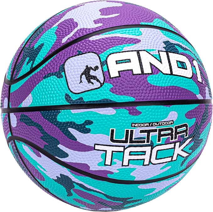 AND1 Mini Basketball 3 Pack Set for Kids (Deflated w/Pump Included): - Size 3 7-Inch Premium Youth Size Basketballs, Easy to Grip