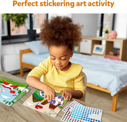 Skillmatics Art Activity - Dot It Dinosaurs, No Mess Sticker Art for Kids, Craft Kits, DIY Activity, Gifts for Boys & Girls Ages 3, 4, 5, 6, 7, Travel Toys for Toddlers