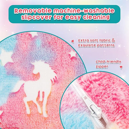 ALIMORDEN Snug-Arch Toddler Couch, Comfy Foam Baby Chair, Ergonomic Toddler Chair with a Snug Embrace Design for Boys and Girls, Unicorn