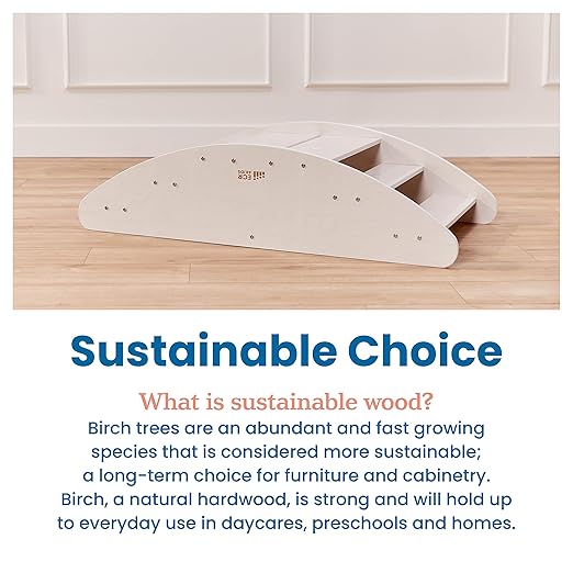 ECR4Kids Rocking Boat and Steps, Play Center, White Wash