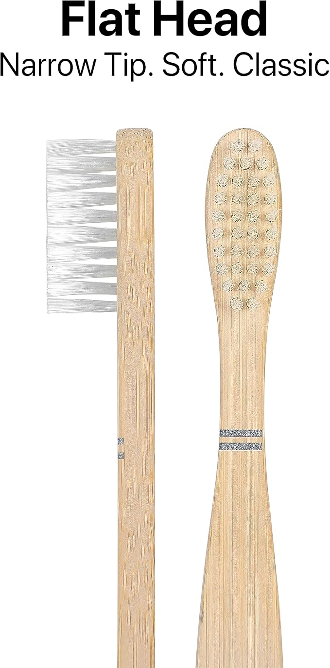 Sea Turtle Plant-Based Bristles, Bamboo Toothbrushes, Soft Natural Toothbrush for Kids (4 Pack)