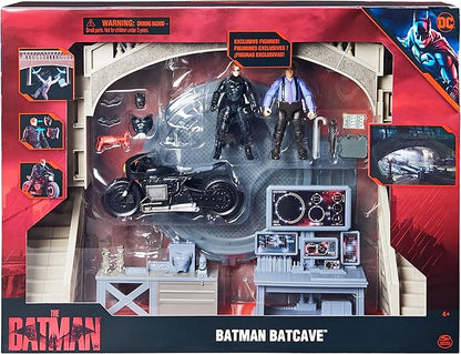 DC Comics, Batman Batcave with Exclusive Batman and Penguin Action Figures and Batcycle, The Batman Movie Collectible Kids Toys for Boys Ages 3 and up