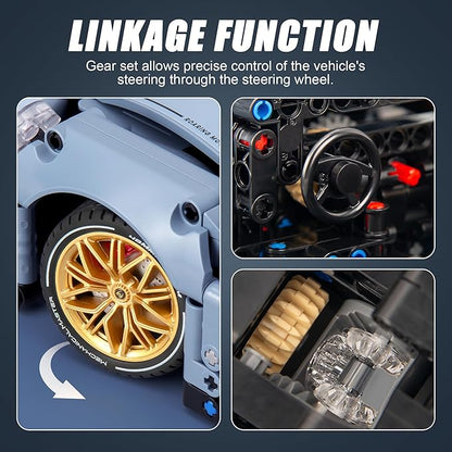 Technic Car Building Blocks Set for Adults, 1465 Pieces 1:14 Super Sports Car Model Building Kits, Racing Car Collectible Gifts for Men Teenagers Boys Aged 12+