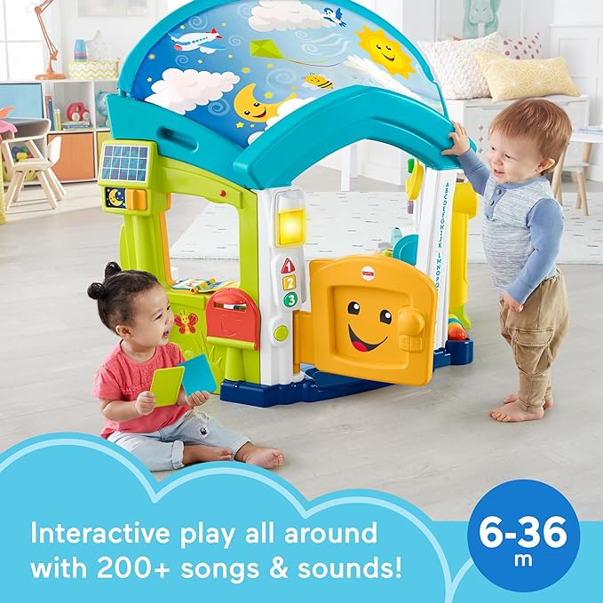 Fisher-Price Baby & Toddler Toy Laugh & Learn Smart Learning Home Playhouse with Lights Sounds & Activities for Infants Ages 6+ Months (Amazon Exclusive)