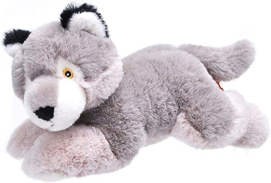 Wild Republic EcoKins Mini Wolf Stuffed Animal 8 inch, Eco Friendly Gifts for Kids, Plush Toy, Handcrafted Using 7 Recycled Plastic Water Bottles