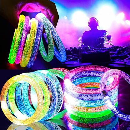 40 PCS Led Glow Sticks Bracelets Glow In the Dark Party Supplies, Light Up Bracelets Glow Party Favors for Kids Adults, Party Supplies for Christmas, Halloween, New Year Party Light Up Toys Gifts (40)