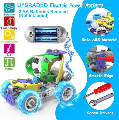 10 in 1 Electric STEM Toys for 5 6 7 8 9+ Year Old Boy Girl Birthday Gifts Educational Building Toys for Kids Ages 4-8 5-7 8-12 Stem Activities Construction Toy for Boys 6-8 8-10 Easter Idea Gift