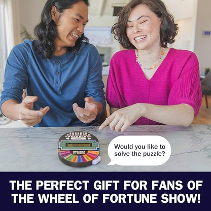 Educational Insights Wheel of Fortune Game - Handheld Electronic Game, Puzzle Games for Kids and Adults, Wheel of Fortune Gifts for Ages 8+, Easter Basket Stuffers
