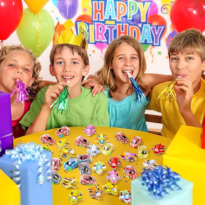 Buauty 50 Pcs Toy Cars Mini Pull Back Cars, Party Favors for Kids, Small Racing Car Carnival Prizes Classroom Rewards, Pinata Stocking Goodie Bag Stuffers Birthday Toys for Girls Boys Toddler